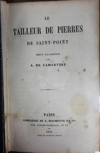 Le Tailleur de Pierres de Saint Point A. De Lamartine