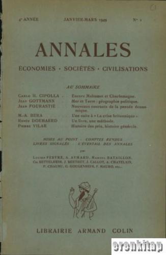 Annales : Economies - Societes - Civilisations 1 - 8 Cilt TK. 1947 - 1954 kadar