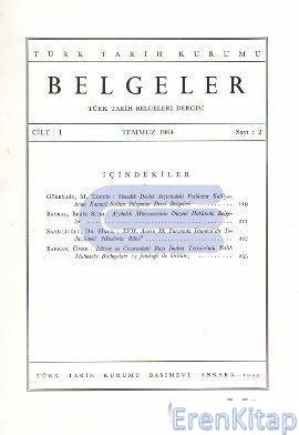 Belgeler-Türk Tarih Belgeleri Dergisi : Sayı 02