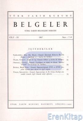 Belgeler-Türk Tarih Belgeleri Dergisi : Sayı 07-08