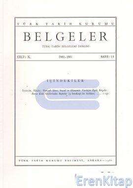 Belgeler-Türk Tarih Belgeleri Dergisi : Sayı 14
