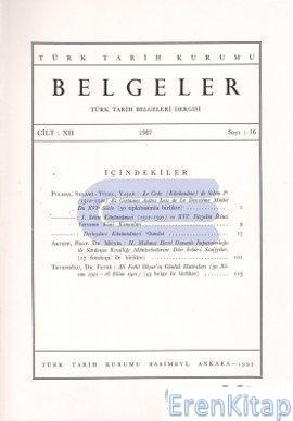 Belgeler-Türk Tarih Belgeleri Dergisi : Sayı 16