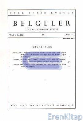 Belgeler - Türk Tarih Belgeleri Dergisi : Sayı 22 Kolektif