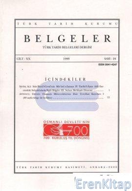 Belgeler - Türk Tarih Belgeleri Dergisi : Sayı 24 Kolektif