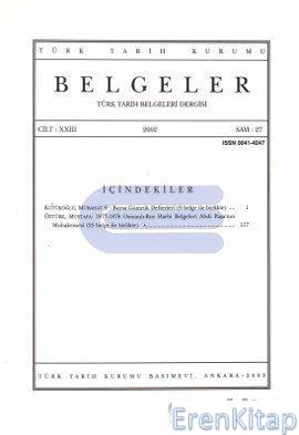 Belgeler - Türk Tarih Belgeleri Dergisi : Sayı 27