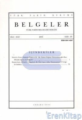 Belgeler - Türk Tarih Belgeleri Dergisi : Sayı 29