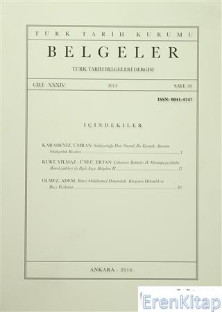 Belgeler - Türk Tarih Belgeleri Dergisi : Sayı 38 Kolektif