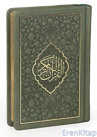 Büyük Cep Boy Hakiki Deri Kur'an-ı Kerim (Yeşil Renk)