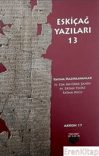 Eskiçağ Yazıları 13 Fatma Avcu