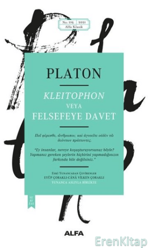 Kleitophon veya Felsefeye Davet Platon ( Eflatun )