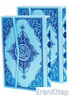 Kur'an-ı Kerim Bilgisayar Hatlı - Mavi Cilt (Orta Boy, Kod: M19) (Türkçe Fihristli)