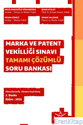 Marka ve Patent Vekilliği Sınavı Tamamı Çözümlü Soru Bankası Melis Aba